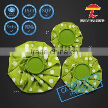 cute green color cap of Japanese medical ice bag