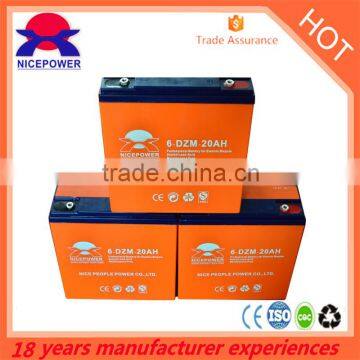 12V 20AH Maintennce Free Sealed Lead Acid E-bike battery