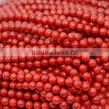 Whoesale high quality red coral round beads 4-20mm