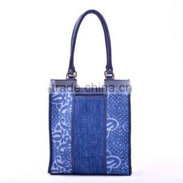 Natural Fibres Printed Cotton Shopping Handbag