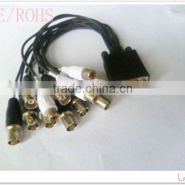 G-KARVE HDB15P M 8black BNC F 4white RCA F cable