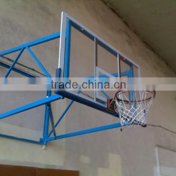 Wall mounted basketball system