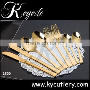 High quality stainless steel silver and gold cutlery set