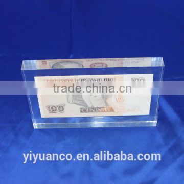 China supplier custom crystal acrylic resin paperweight, acrylic paperweight