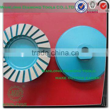 4" high efficiency diamond cup wheel for grinding concrete and stone,concrete grinding wheels