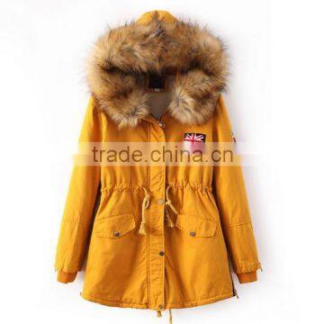 casual women's thicken hooded lambs cotton-padded jacket coats and jackets woman