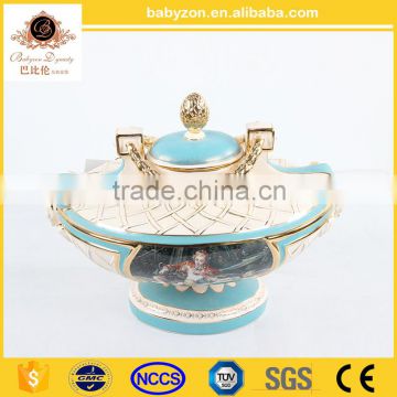 Nice desig home decore luxury art ceramic jewel box case