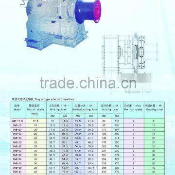 Single Type Electric Windlass