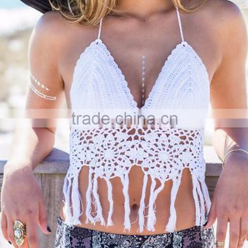 Summer Beach Crochet Sexy Halter Top