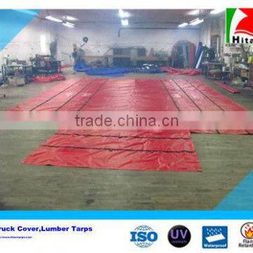 Tear Resistant & Acid Resistant PVC Steel Tarps 16' x 27' RED