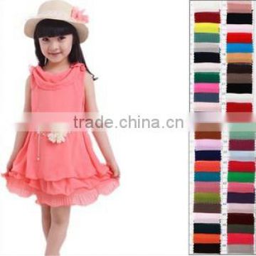 Factory direct sales 50D polyester beaded chiffon fabric for ladys blouses and dresses,scrafts,Garment,wedding dress etc