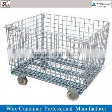 Foldable Wire Storage Cage with Wheels