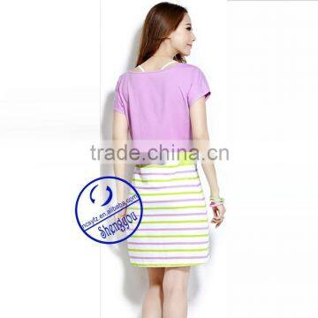 Custom Wholesale Cotton Woman Casual Printed Dress