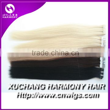 Blonde skin weft seamless hair extensions/skin weft hair extensions/seamless hair extensions