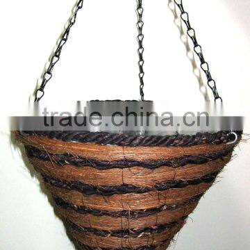 cone hanging basket,Rattan Hanging Basket,hanging flower basket,hanging planter,brushwood basket,rustic home decor