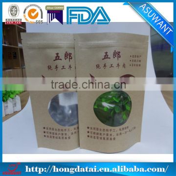 paper Kraft bag/paper Kraft bag with clear round window