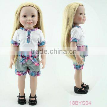 Fashion and cute american girl doll full vinyl body handmade lifelike 18 inch American girl factory