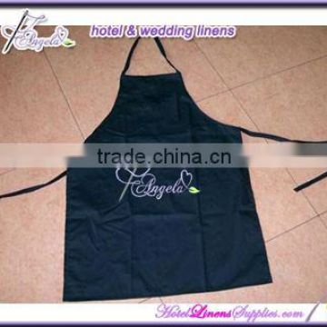 wholesale black kitchen spun poly aprons for restaurants, hotels