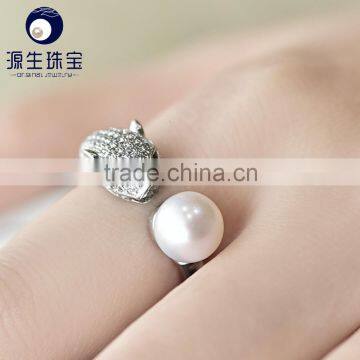 Leopard Design S925 Silver Pearl Jewelry Rings for Export photo-6