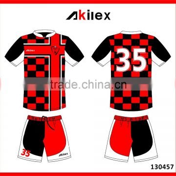 Custom sublimation 100%polyester football jersey , soccer jersey in 2016 spring