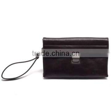 Elegant and neutral style cowhide leather clutch bags for men