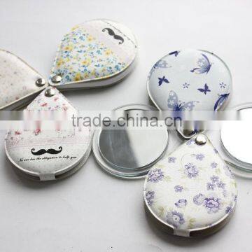 2015 Newly Leather Compact Mirror With Keychain for Wholesale,ME302 photo-2