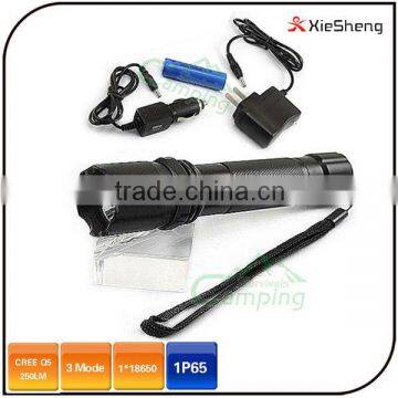 250 lumen police high power strong led flashlight