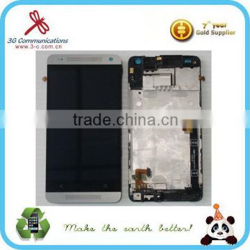 repair parts for 4.3'' LCD display screen, touch glass with digitizer, full complete for HTC One mini black silver color