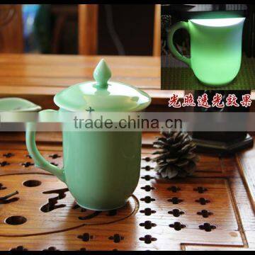 Longquan celadon heart cup