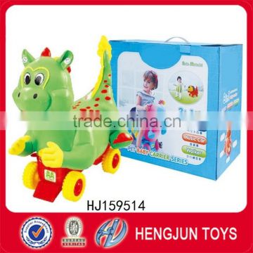 Factory wholesale eco-friendly plastic dinosaur sliding baby car