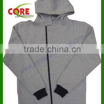 Diagonal Zipper Hoodie