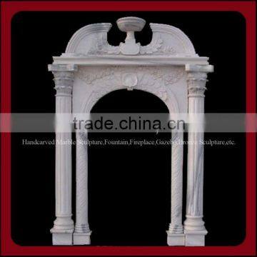 Manor Decor Exquisitely Carved Marble Arch Door Frame