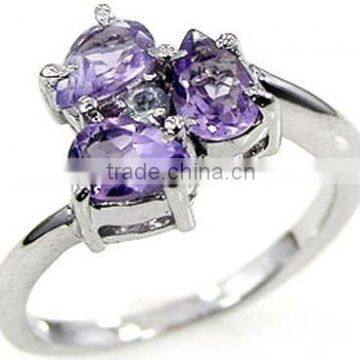 Genuine AMETHYST Ring & .925 Sterling silver Ring Online Silver Jewelry Wholesaller