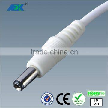 Best selling RoHs UL Standard DC Plug and DC Socket 2.1*5.5mm White