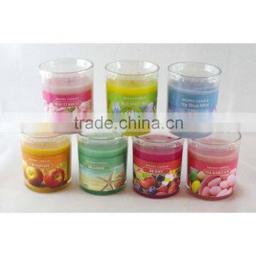 scented colored glass candle 70D x80H