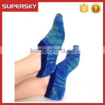 A-103 hand knitted socks slippers anti slip house slipper socks crochet slipper socks