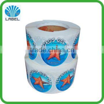 New design custom printing circle sticker vinyl roll adhesive promotion label round logo print sticker