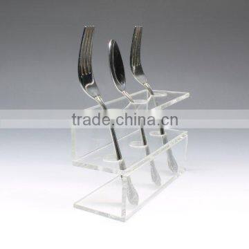 Acrylic Countertop Silverware Displays, acrylic kitchen ware stand