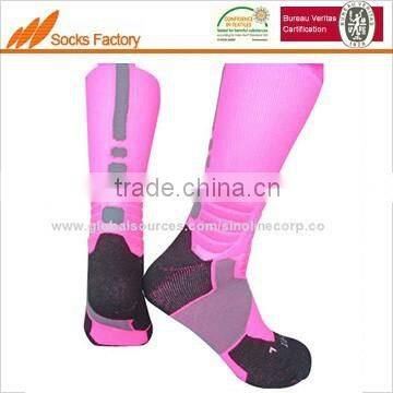 Men's and women's functional outdoor sports socks pink