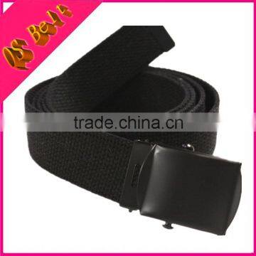 Black Colored Gun Metal Buckle Man and Woman Canvas Belt
