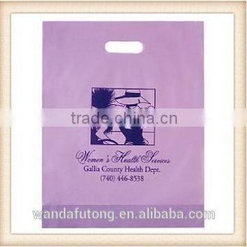 wholesale dcb-25 Colored Frosted Die Cut Bag with custom printing- 12" x 15" x 3"