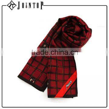 new collection 100 polyester red tartan scarf wholesale china
