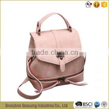 Hot Selling Three-way Waxed PU leather Women Bag