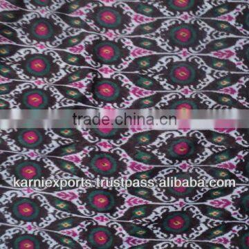 printed polyspun cotton polyester mix fabrics diamond print 100 polyester thin fabrics for garments & pareos scarves & bags