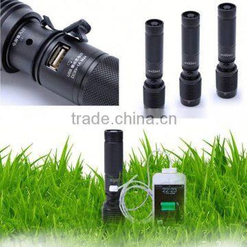 6618 IPhone 4s /5 Power Bank Charger USB Rechargeable High Power XML T6 Led Power Bank Flashlight photo-3