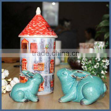 Porcelain material ceramic craft ceramic rabbit figurines
