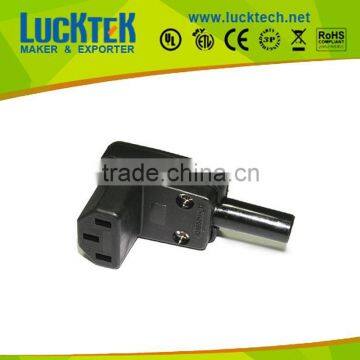 IEC 320 C13 Donw angled connector power plug adapter