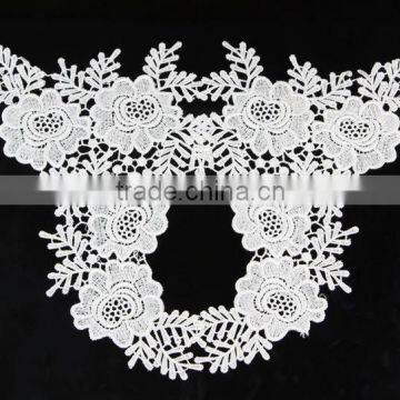 Elegant Design White Decorative Flower Made in China Lace Trim Fabric S10856 photo-2