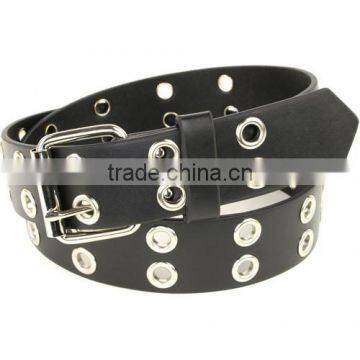 Black big eyelet Men's belt