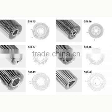 aluminum /aluminium round tube /pipe heatsink